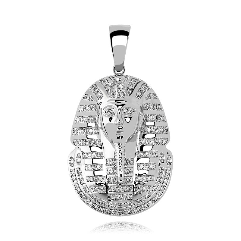 Iced Out Hip Hop Cleopatra Egyptian Pendant Necklace