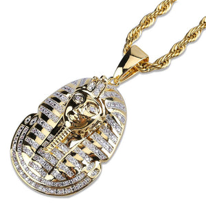 Iced Out Hip Hop Cleopatra Egyptian Pendant Necklace