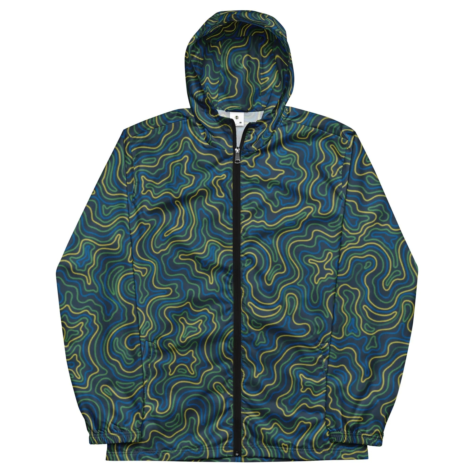 Men’s Tropical Electric Coral Windbreaker